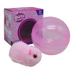 Животное интерактивное в шаре "Pets Family: Хомячок" (розовый) MIC