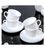 Набор чашек на блюдце чай кофе 6 чашек190мл 6 блюдец 5,5"- белое, 7402 стеклокерамика в подарочной коробке HELIOS