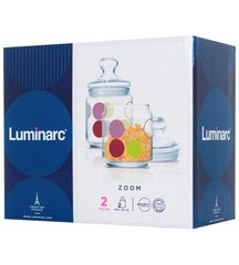 Набір банок для сипучих Zoom White 750мл 2шт Luminarc N1692
