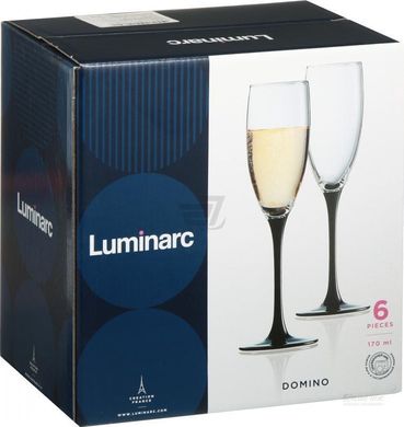 Набір келихів Luminarc Domino 170мл 6шт для шампанського H8167
