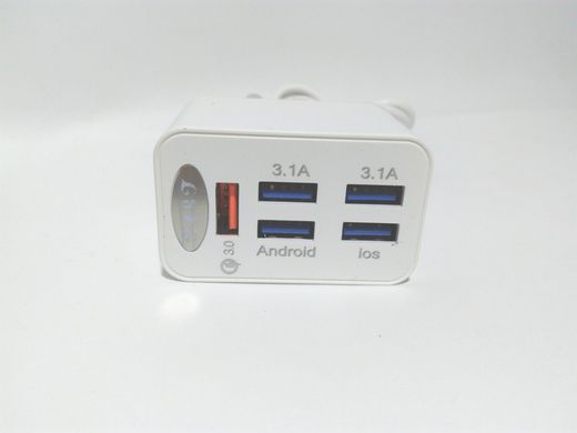 Адаптер - зарядка 220/12 для всех телефонов 5 USB +кабель 9,1А К23