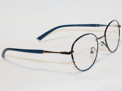 Окуляри Sun Chi 9739 срібло синій кольоровий іміджовий розбірна оправа для окулярів для зору