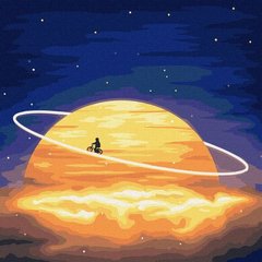 Картина за номерами "Навколо Сатурну" (з фарбами металік) ★★★