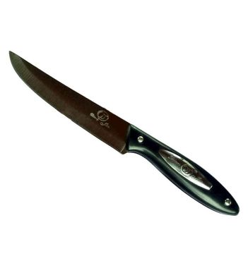 Нож кухонный 24см (лезвие 13см) 10044 (OS-1010) сплошной метал лезвия и рукоятки пластиковая ручка