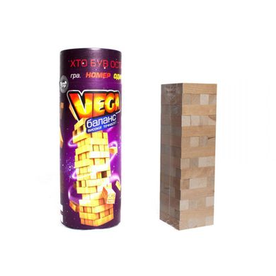 Настільна гра Vega Дженга Jenga Вежа від Danko Toys 56 брусків в тубусі